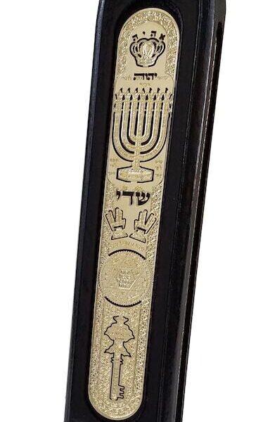 Exclusive Kabalistic Mezuzah - 24K Gold Plated - 12cm