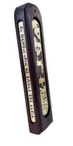 Jerusalem Scene Mezuzah - 24K Gold Plated - 12cm - Image 2
