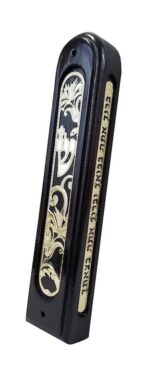 Jerusalem Flower Mezuzah -24K Gold Plated - 12cm - Image 3