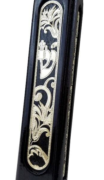 Jerusalem Flower Mezuzah -24K Gold Plated - 12cm