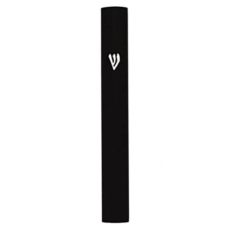 Black Aluminum Mezuzah Case - Metal Shin 10 & 12cm