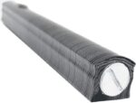 Striped 3D Metallic Gray Aluminum Mezuzah - 10 & 12cm - Image 2