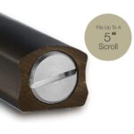Brown Sandblasted Mezuzah with Gold Shin 12cm - Image 2