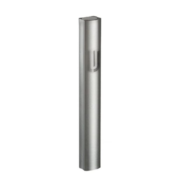 Dotted Dark Gray Aluminum Mezuzah Case - 10 & 12cm