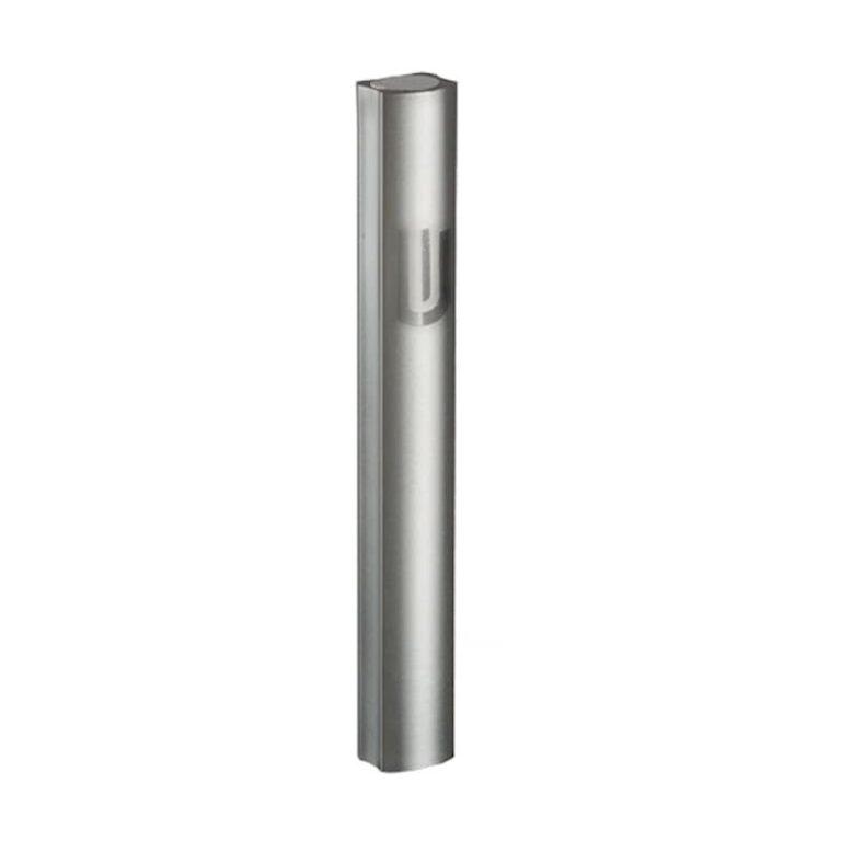 Dotted Dark Gray Aluminum Mezuzah Case - 10 & 12cm