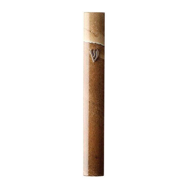 Aluminum Mezuzah - 3D Marble Pattern 10 & 12cm