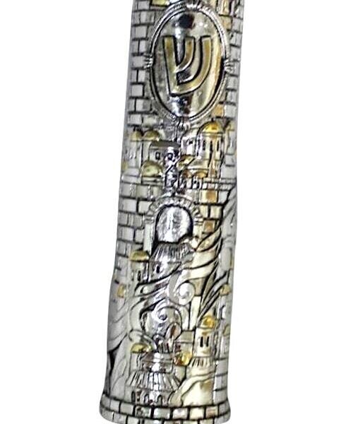 Jerusalem Scene Mezuzah Case