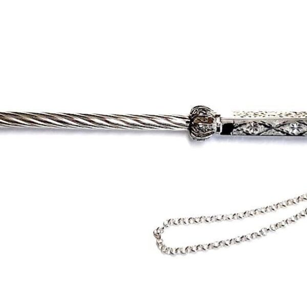 Silver Diamond Cut Torah Pointer
