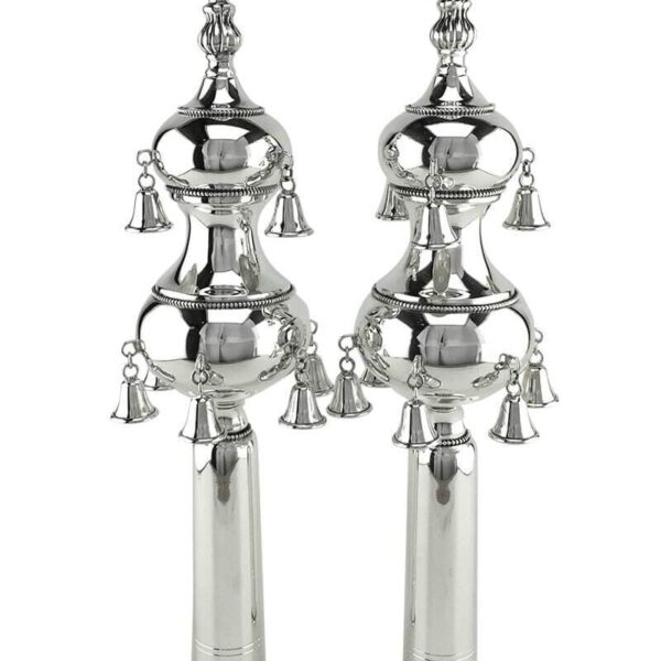 Rimonim Smooth Design - Sterling
