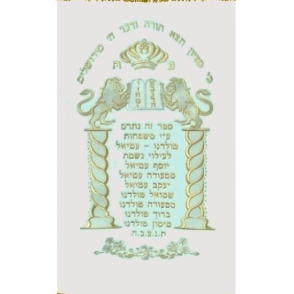 Lions Pillar High Holiday Torah Mantle