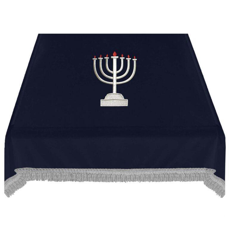 Silver Menorah Bimah Cover