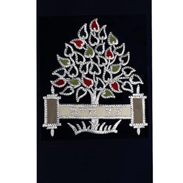 Tree of Life Torah Cover - Silver