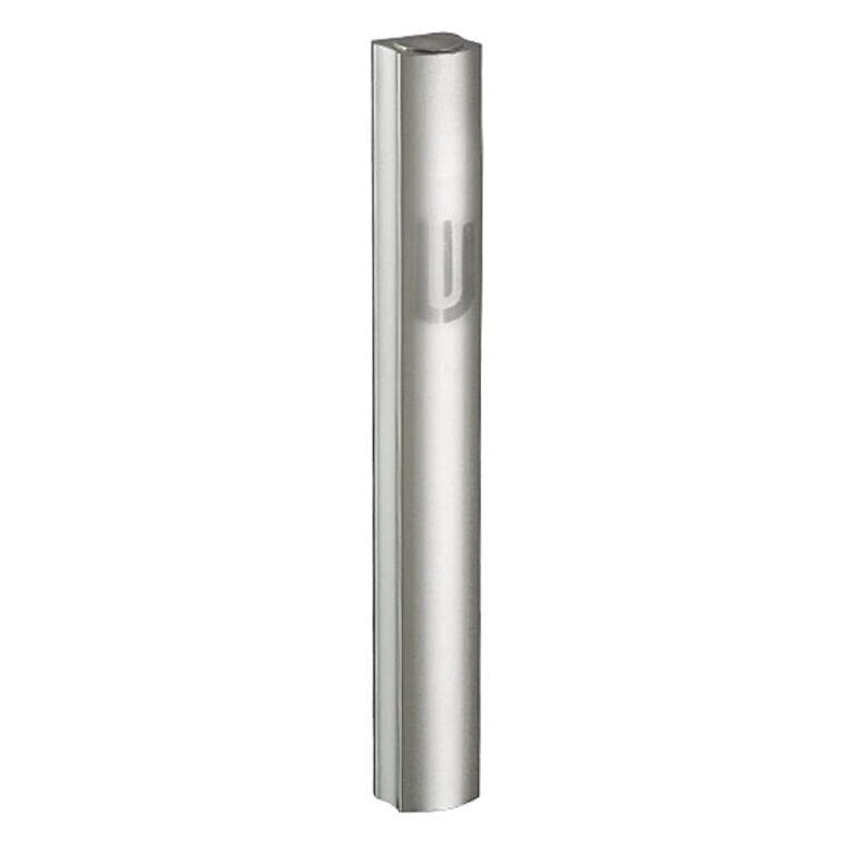 Dotted Silver Aluminum Mezuzah Case 10 & 12cm