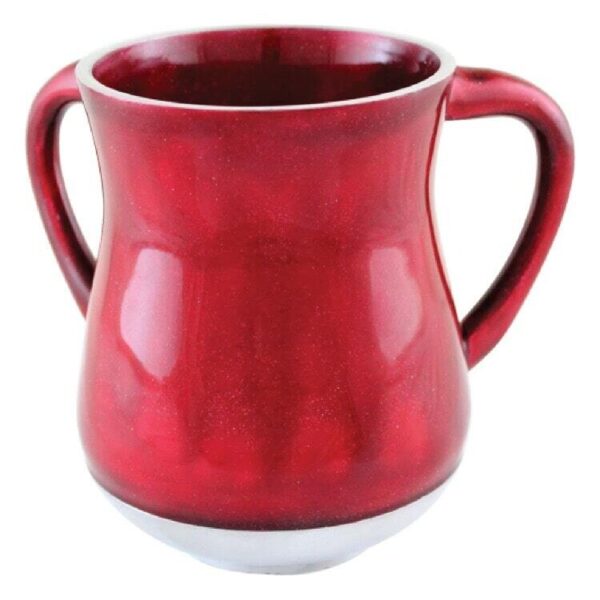 Dark Red Glitter Elegant Aluminum Washing Cup
