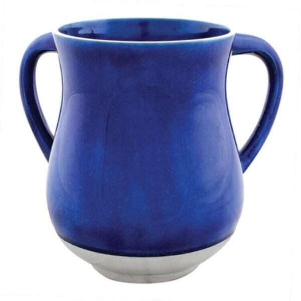 Aluminum Elegant Washing Cup Blue Glitter