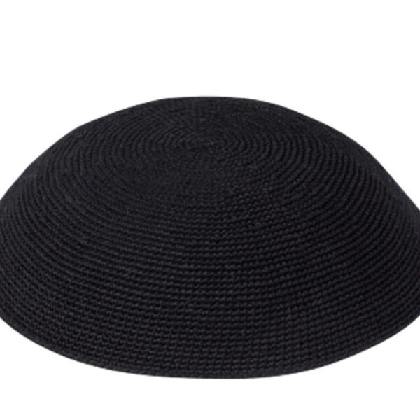Premium DMC Knitted Kippah - Black