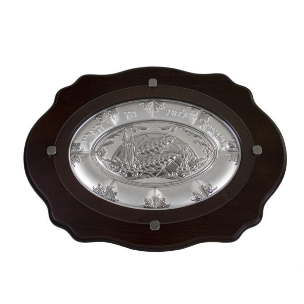 Silver Oval Challah Board