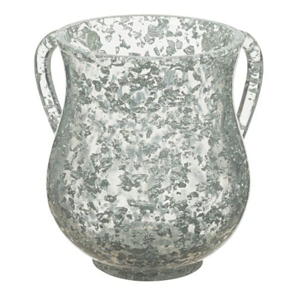 Polyresin Washing Cup - Silver Glitter