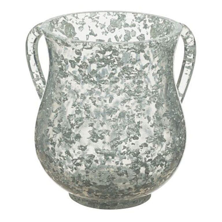Polyresin Washing Cup - Silver Glitter