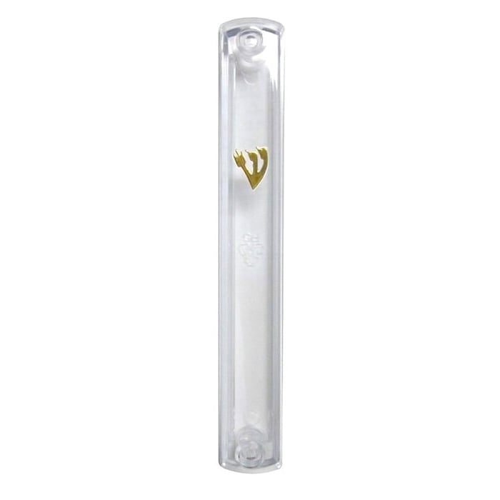 Clear acrylic mezuzah case