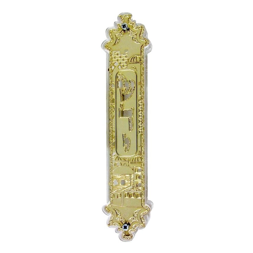 Golden Jerusalem mezuzah