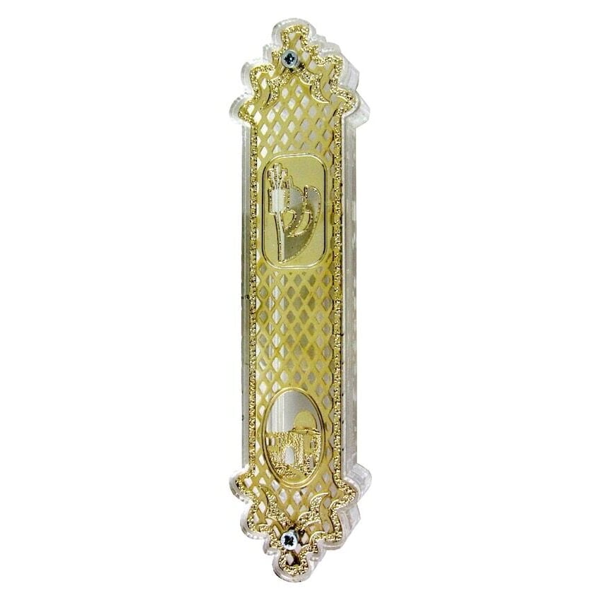 Old Jerusalem gold laced mezuzah case