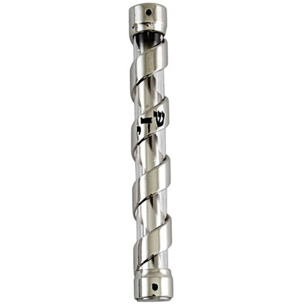 Elegant Nickel see through mezuzah case