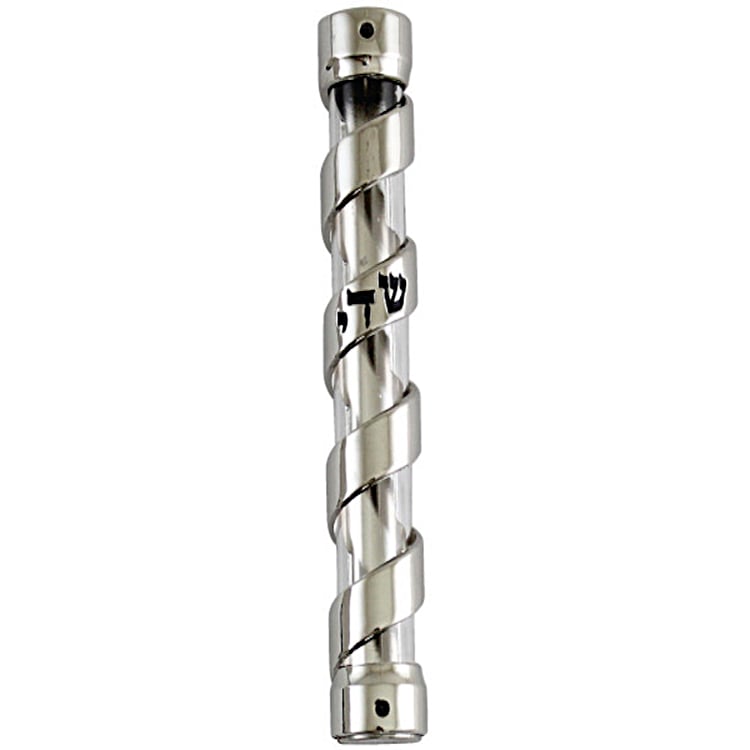 Elegant Nickel see through mezuzah case