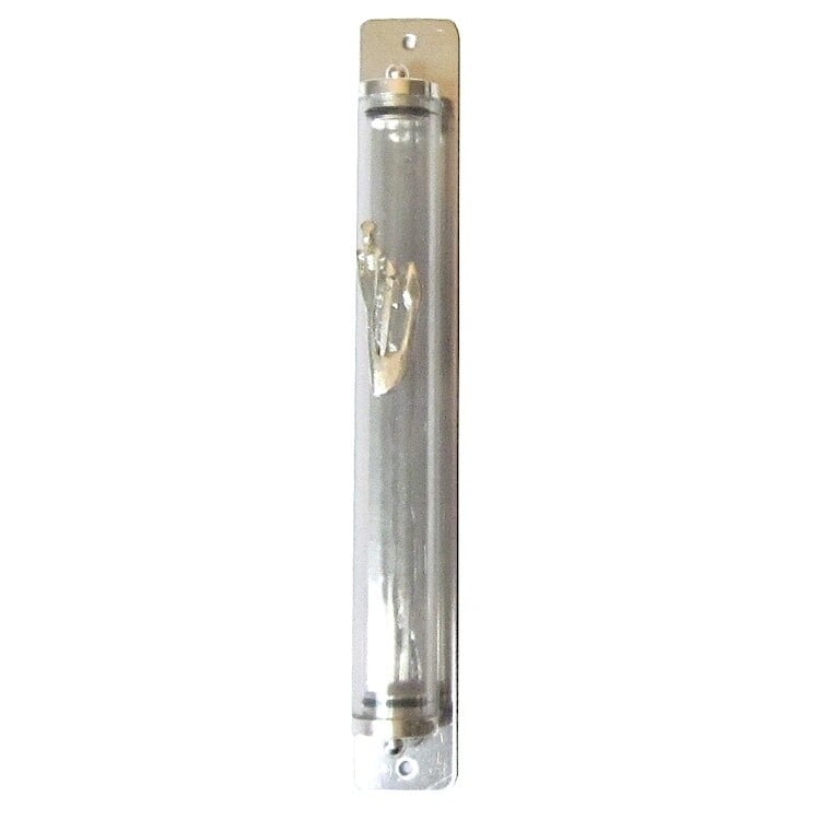 Waterproof see through glass mezuzah case