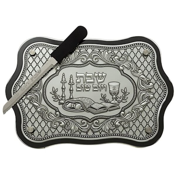 Elegant Challah Board with Knife