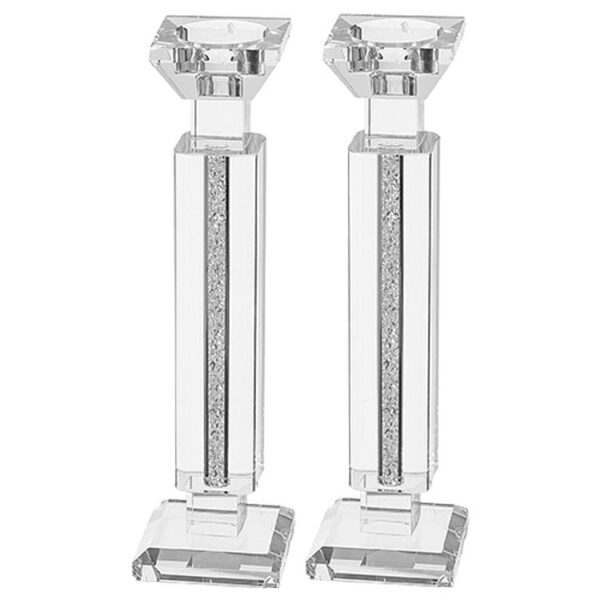Tall Crystal Candlesticks