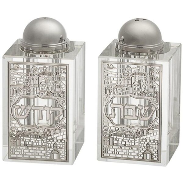 Jerusalem Crystal Salt & Pepper Shaker Set