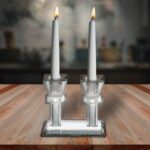 Miniature Elegant Crystal Candle Holders - Image 3