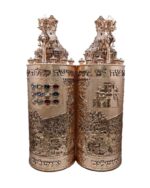 Jerusalem Temple Torah Case - Rose Gold - Image 3