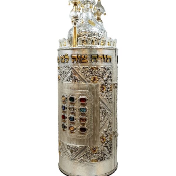 Sephardic Torah Case - 3D Breastplate of the High Priest Design and the Twelve Tribes
