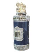 Sephardic Torah Tik - Blue Oak Finish with Ten Commandments