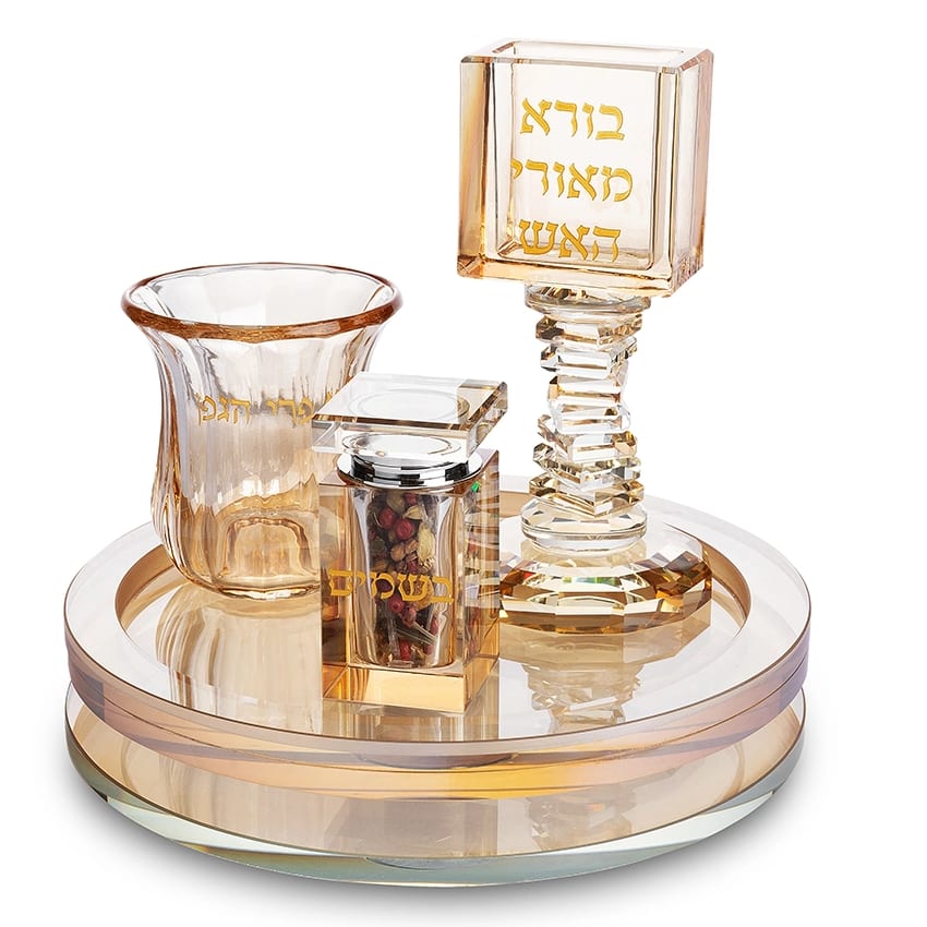 Golden Crystal Havdalah Set