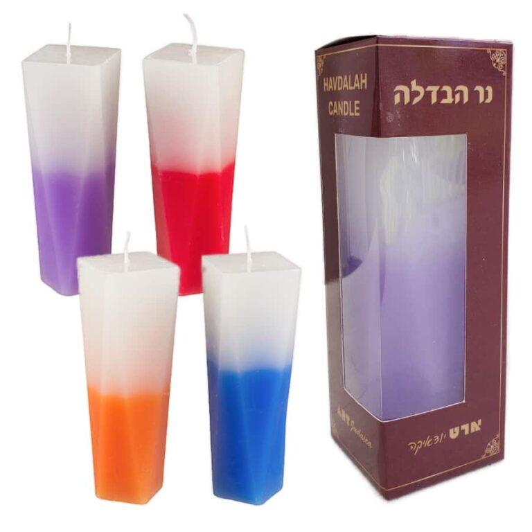 Colorful self standing Havdalah candle