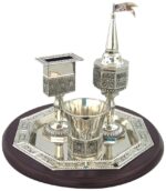 Nickel & Mahogany Havdalah Set - Image 3