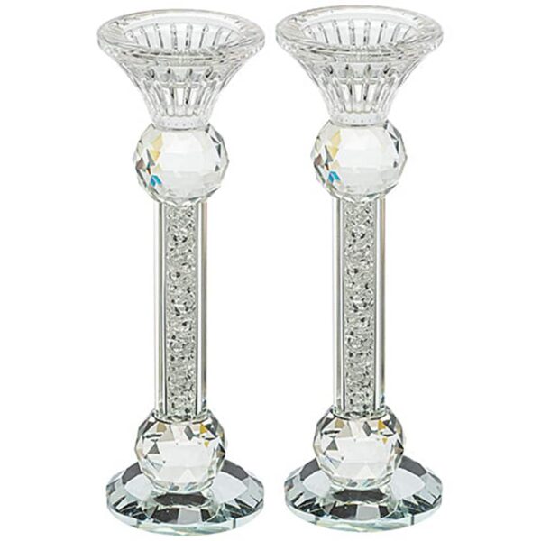 Elegant Shabbat Crystal Candlesticks
