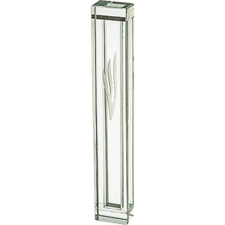 Modern See thru Crystal Mezuzah