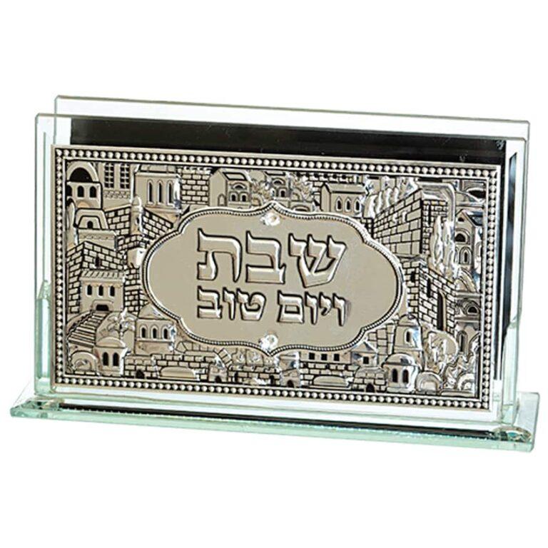 Modern crystal Jerusalem match holder