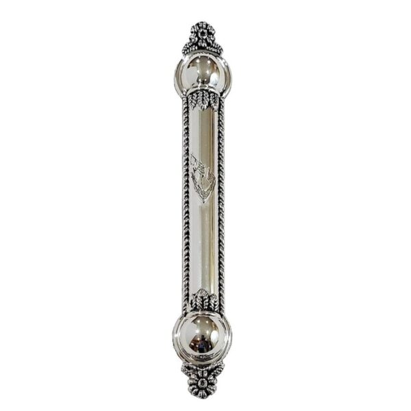 Elegant Zohar Silver Mezuzah Case 15cm