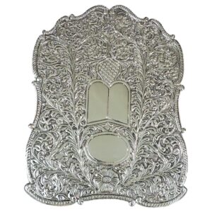 Large chased Torah breastplate - Silver Plated