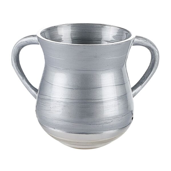 Silver swirl small netilat yadayim washing cup