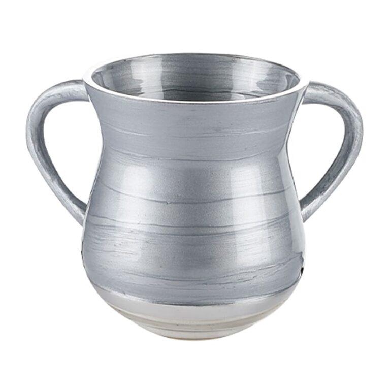 Silver swirl small netilat yadayim washing cup