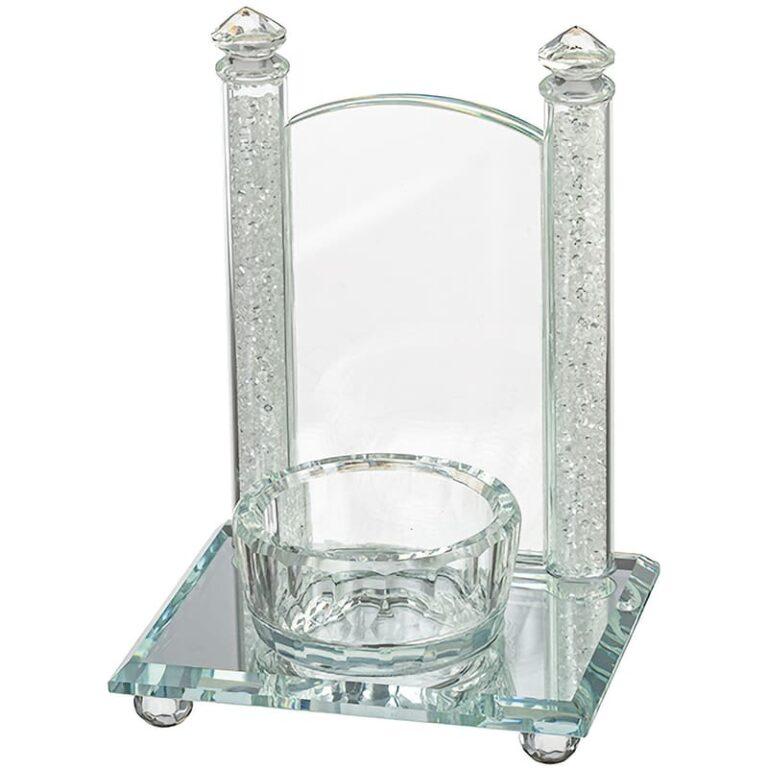 Elegant Crystal Memorial Candle Holder