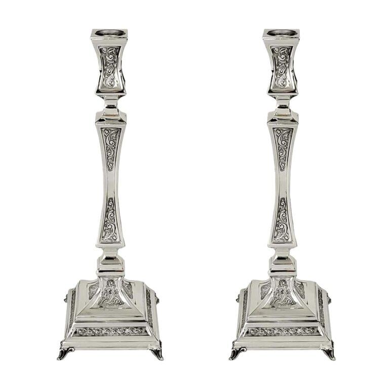 Large set of Levana silver candlestick for Shabbat