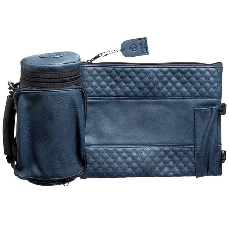 Blue Leatherette Tik Taf Thermal tefillin protector