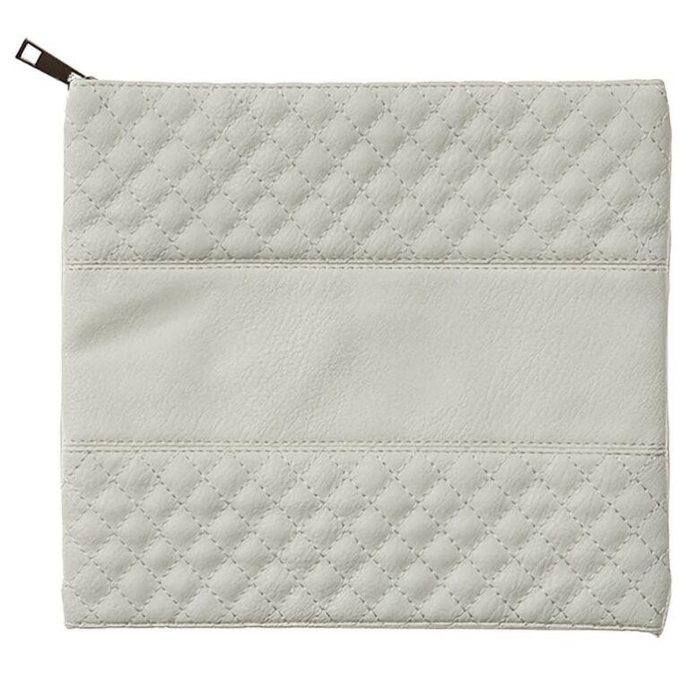 Leatherette Tefillin Bag - White Faux Leather
